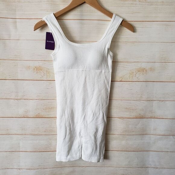 HeyShape Shapewear Square Neck Short Slimming Jumpsuit White Women's Size Small - Picture 7 of 14